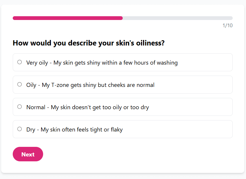 Woman applying skincare